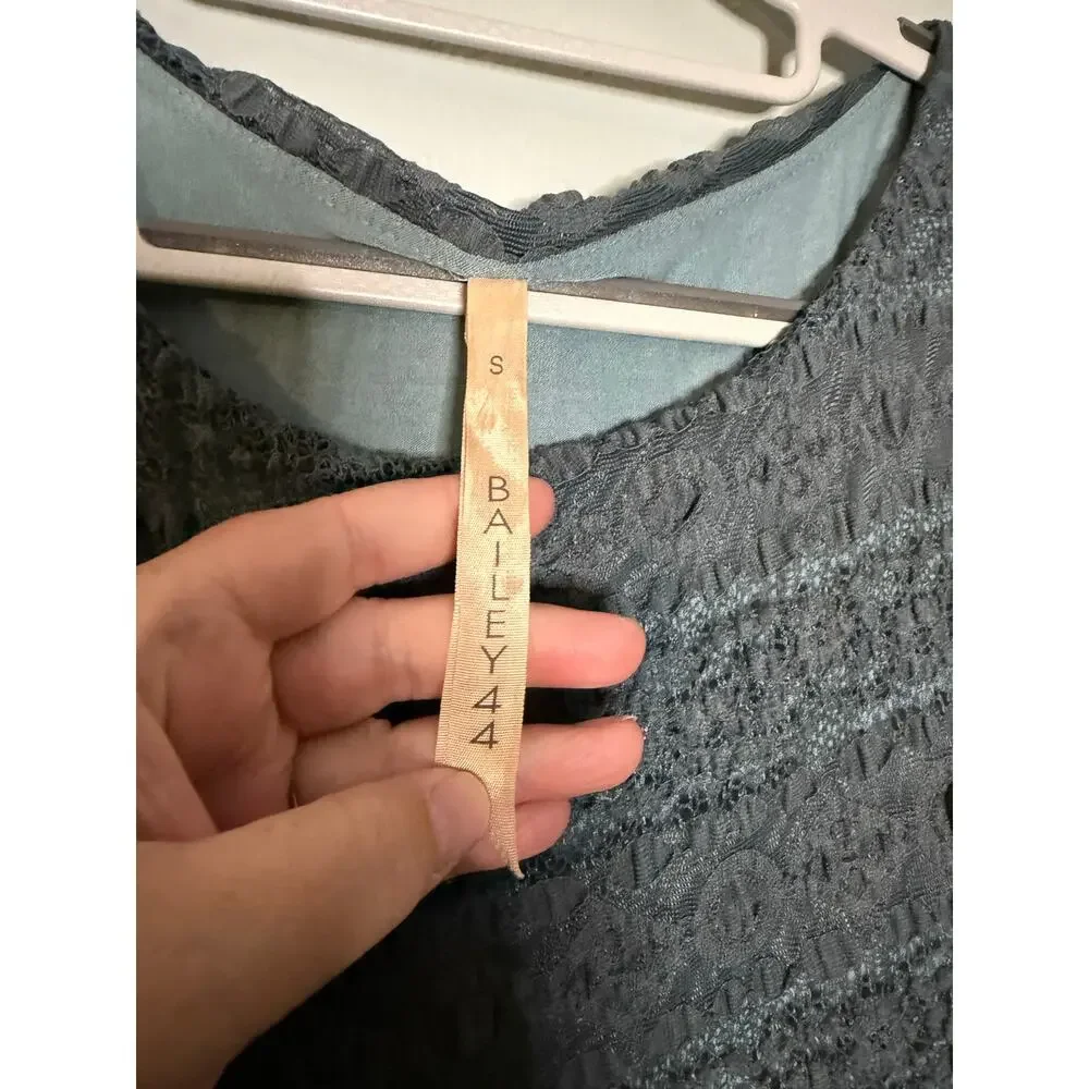 Bailey 44 blue tiered Bodycon‎ sleeves lace dress